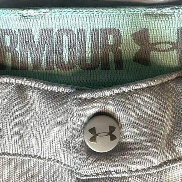Under Armour Youth Medium Baseball Pants Gray Elastic Hem HeatGear - Picture 4 of 10